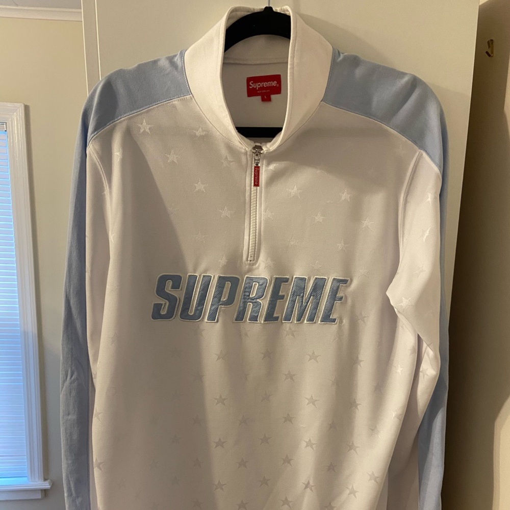 Supreme Track Half Zip - Pullover White - image 3